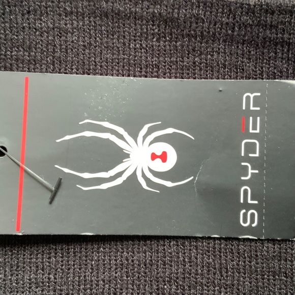 Spyder Jacquard Logo Stripe Gaitor Neck Warmer Men’s Black & Blue Color OS NWT - Picture 4 of 12